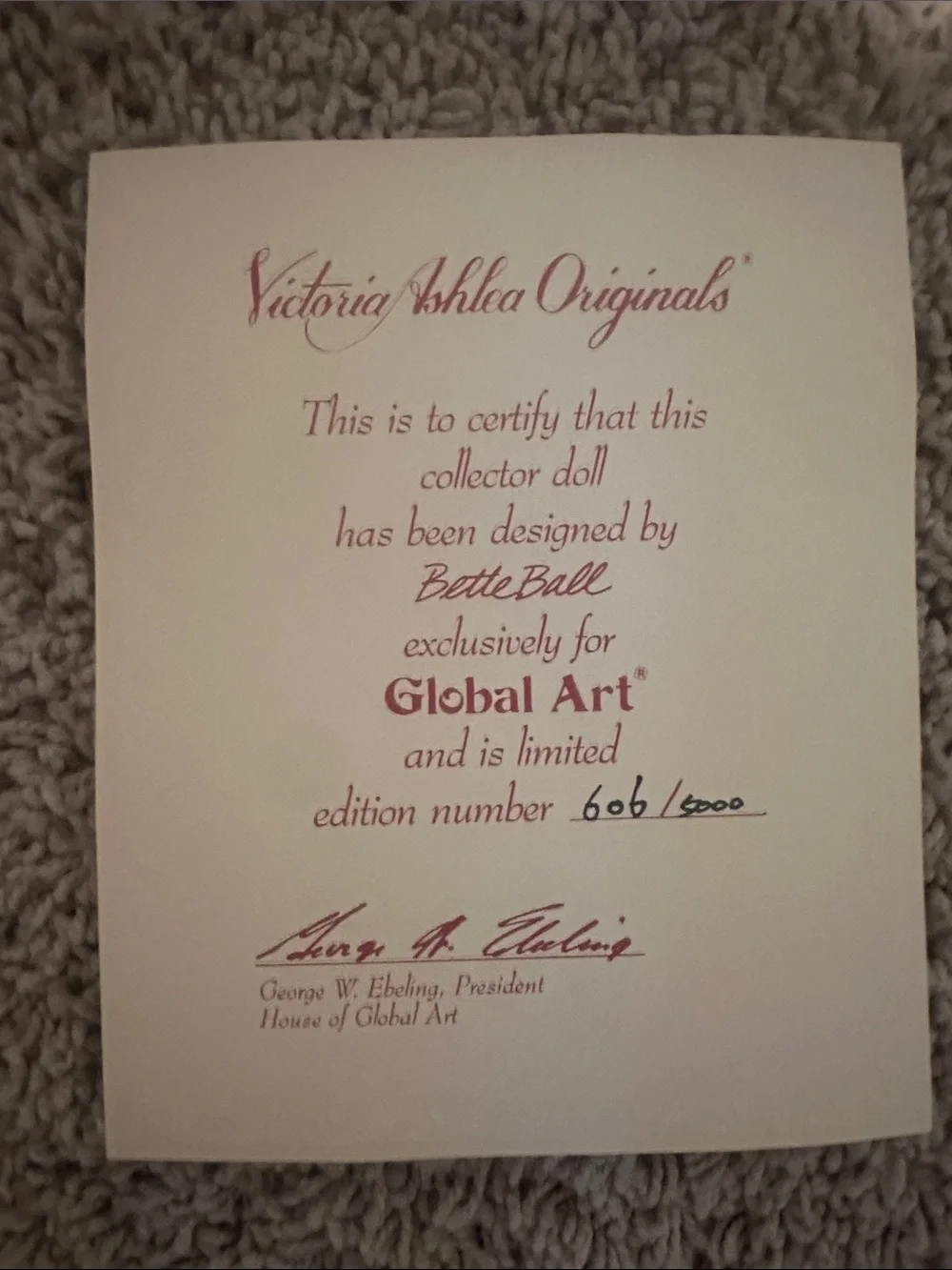 Victoria Ashlea Originals Doll